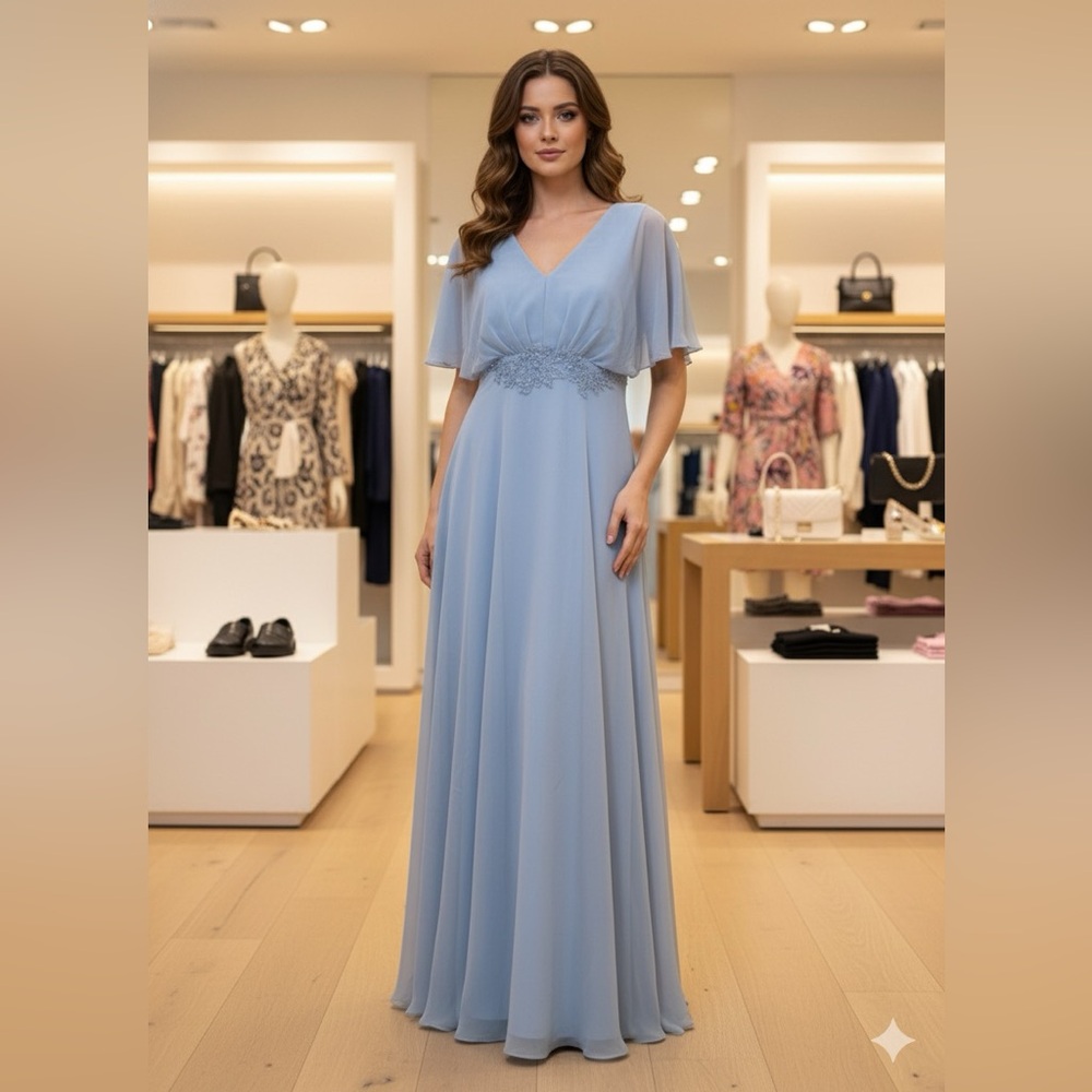 SHEIN Light Blue Maxi Dress